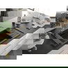 Mexen Elias 1-Komponenten-Granitspüle mit Abtropffläche und Küchenarmatur Carla, schwarz/gold metallisch - 6511-75-670700-50-B