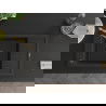 Mexen Elias 1-Komponenten-Granitspüle mit Abtropffläche und Küchenarmatur Carla, schwarz/gold metallisch - 6511-75-670700-50-B