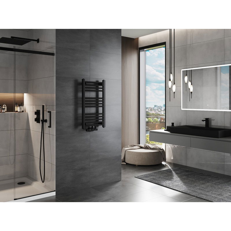 Mexen Mars radiador de baño 700 x 400 mm, 238 W, negro - W110-0700-400-00-70