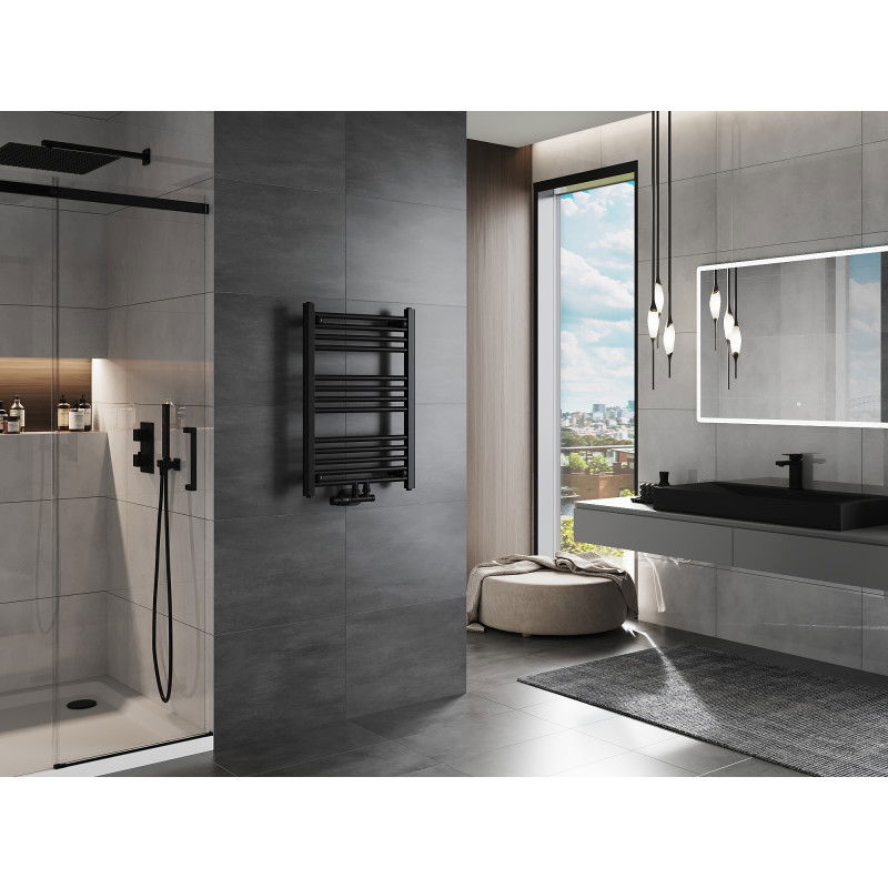 Mexen Mars radiador de baño 700 x 500 mm, 284 W, negro - W110-0700-500-00-70