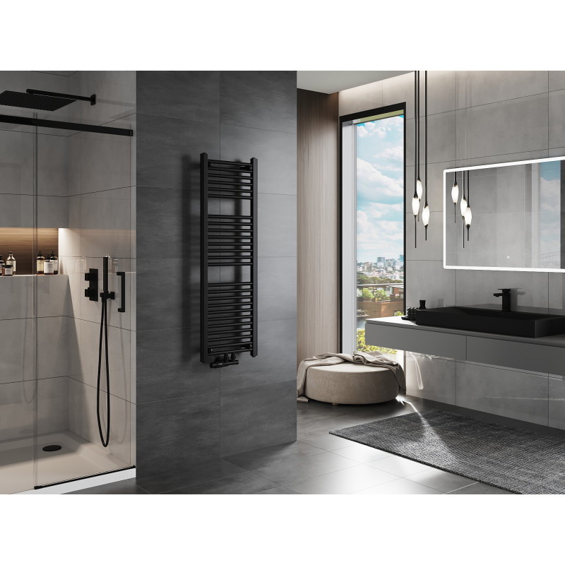 Mexen Mars badrumselement 1200 x 400 mm, 439 W, svart - W110-1200-400-00-70