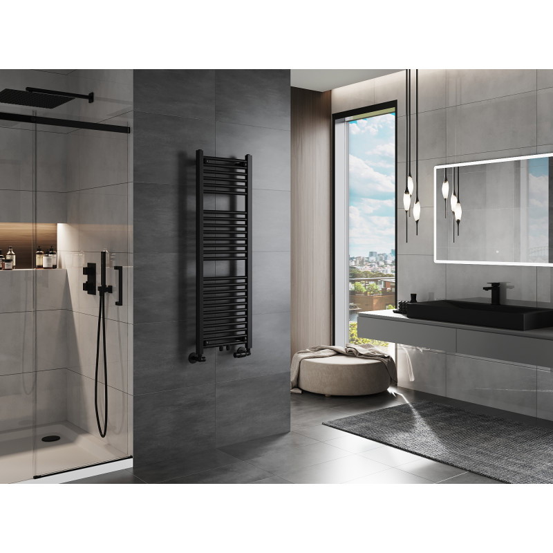 Mexen Mars radiatore bagno 1200 x 400 mm, 439 W, nero - W110-1200-400-00-70