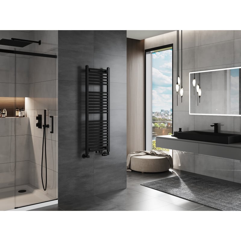 Mexen Mars radiatore da bagno 1200 x 400 mm, 439 W, nero - W110-1200-400-00-70
