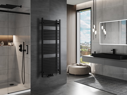 Mexen Mars badkamer radiator 1500 x 600 mm, 729 W, zwart - W110-1500-600-00-70