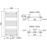 Mexen Mars Badezimmerheizkörper 700 x 400 mm, 238 W, weiß - W110-0700-400-00-20