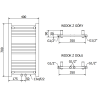 Mexen Mars badkamer radiator 700 x 400 mm, 238 W, zwart - W110-0700-400-00-70
