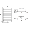 Mexen Mars badkamer radiator 700 x 500 mm, 284 W, zwart - W110-0700-500-00-70