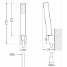 Mexen R-77 zestaw prysznicowy punktowy, czarny - 785775052-70