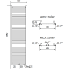 Mexen Mars kupaonski radijator 1800 x 500 mm, 814 W, crni - W110-1800-500-00-70
