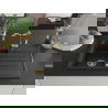 Mexen Bruno Granitspüle 1-beckig mit Abtropffläche und Küchenarmatur Carla, schwarz/silber metallic - 6513-73-670700-50