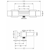 Mexen Cube thermostatische badkraan, wit - 77360-20