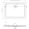 Mexen Apia klizna tuš kabina klizna 90 x 70 cm, prozirna, krom + plitica Flat - 840-090-070-01-00-4010