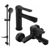 Mexen Sabre DF05 Badewannenset, schwarz - 72103DF05-70