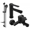 Mexen Sabre DF05 bath set, black - 72103DF05-70