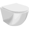 Mexen Lena Rimless WC bowl with slim soft-closing seat, duroplast, white/silver - 30224004