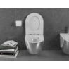 Mexen Lena Rimless WC bowl with slim soft-closing seat, duroplast, white/silver - 30224004