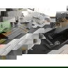 Mexen Andres Granitspüle 1,5-Schüssig mit Abtropffläche und Küchenarmatur Carla, schwarz/silber - 6515-73-670700-50