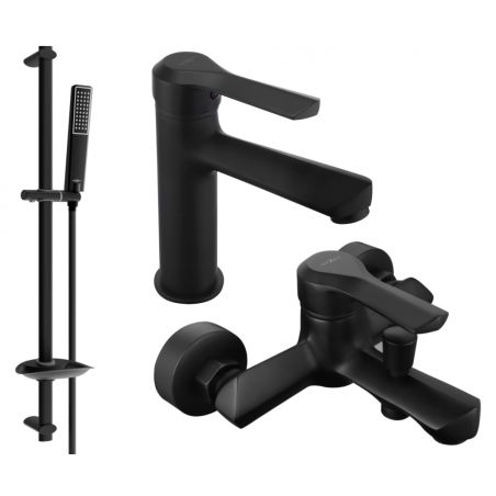 Mexen Sabre DB72 Badewannenset, schwarz - 72103DB72-70