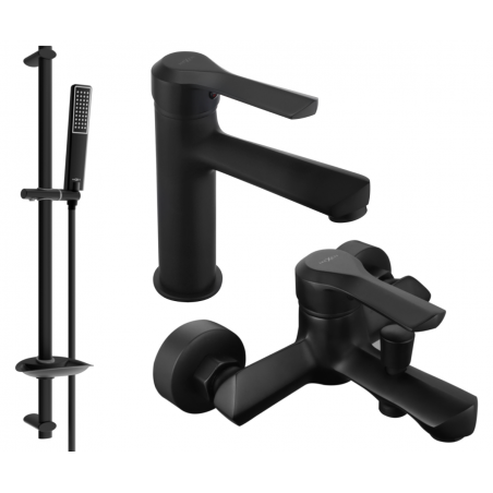 Mexen Sabre DB72 Bath Set, Black - 72103DB72-70