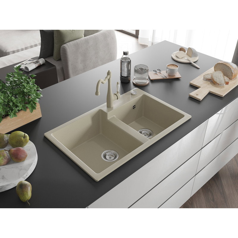 Mexen Tomas zweekammesche Granitspull mat Kichekraan Carla, beige - 6516-69-670700-69