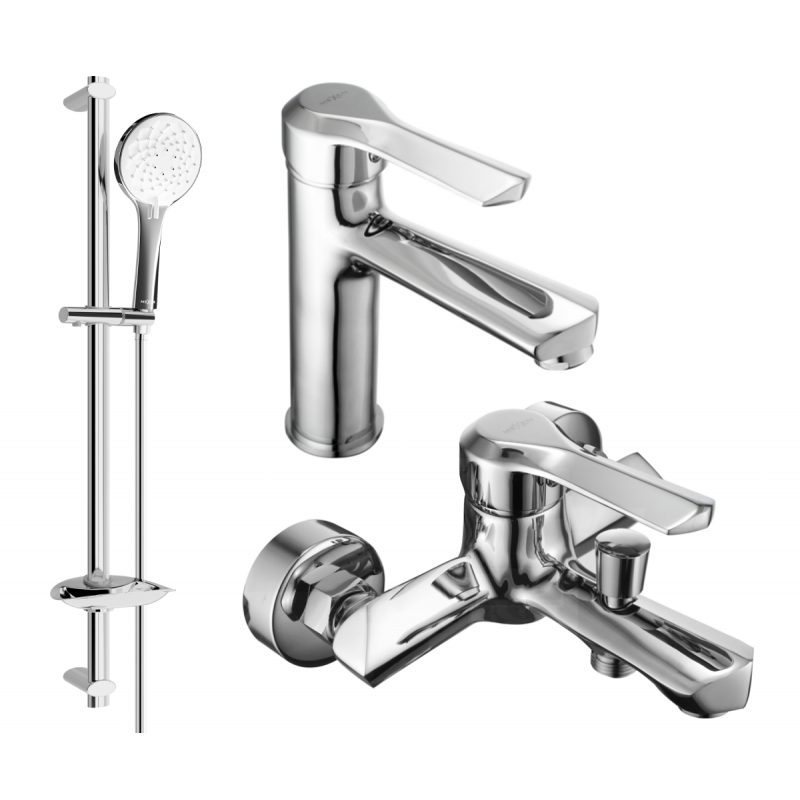 Mexen Sabre DB74 bath set, chrome - 72103DB74-00
