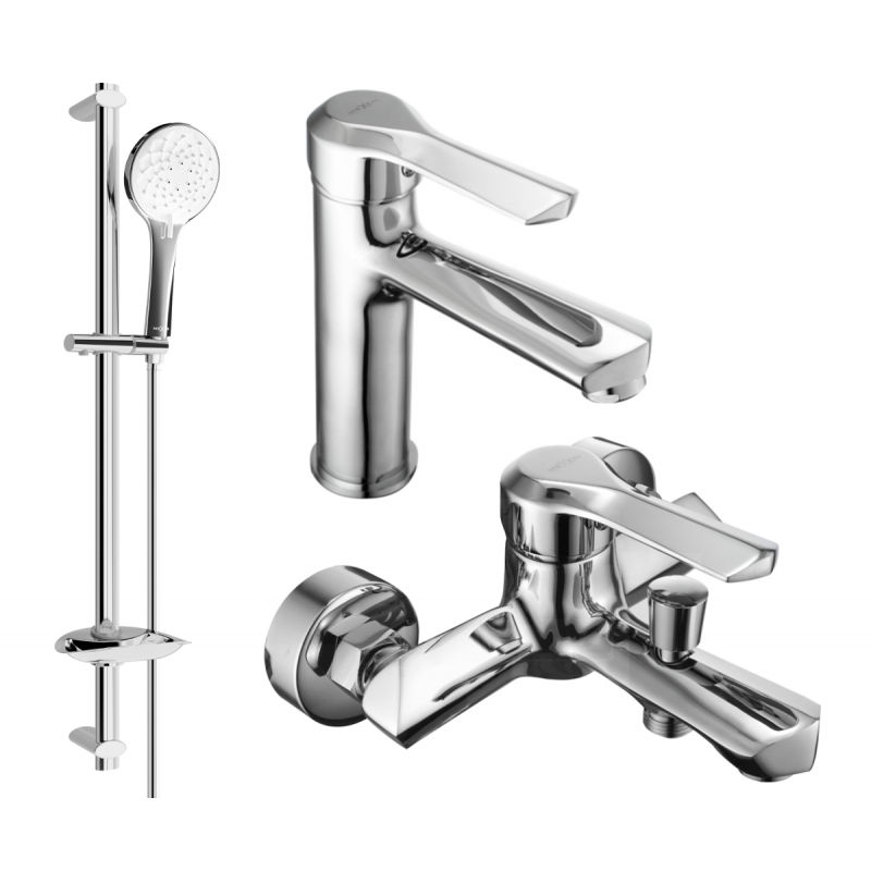Mexen Sabre DB74 conjunto de banho, cromado - 72103DB74-00