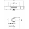 Mexen Cube Thermostat-Badewannenarmatur, gold - 77360-50
