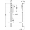 Mexen Sabre DB74 Badewannenset, schwarz - 72103DB74-70