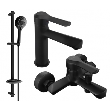 Mexen Sabre DB74 conjunto de banho, preto - 72103DB74-70
