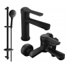 Mexen Sabre DB74 Badewannenset, schwarz - 72103DB74-70