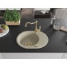 Mexen Kevin granit sink single-basin with drainer and kitchen faucet Carla, beige - 6517-69-670700-50