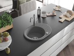 Mexen Kevin graniidist 1-kauseline valamu äravoolu ja Carlaga, hall - 6517-71-670700-71