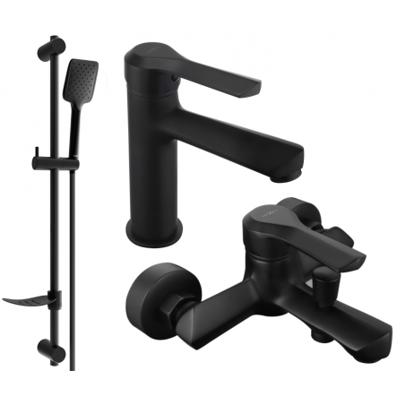 Mexen Sabre DF62 Badewannensatz, schwarz - 72103DF62-70
