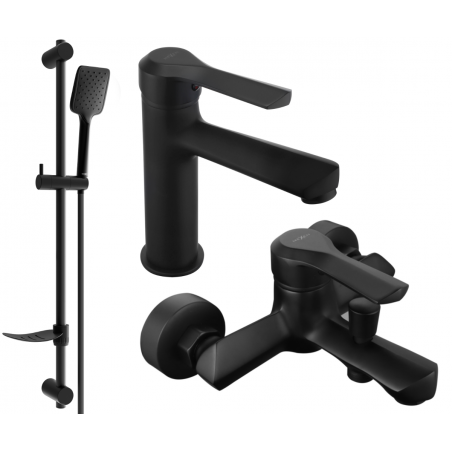 Mexen Sabre DF62 kupaonski set, crni - 72103DF62-70