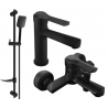 Mexen Sabre DF62 Bathtub Set, Black - 72103DF62-70