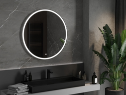 Mexen Gobi verlichte ronde badkamer spiegel 90 cm, LED 6000K, anti-condens - 9801-090-090-611-00