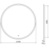 Mexen Gobi lustro łazienkowe podświetlane, okrągłe 100 cm, LED 6000K, antypara - 9801-100-100-611-00
