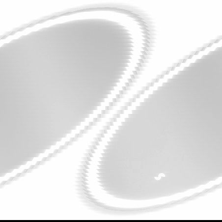 Mexen Gobi kopalniško osvetljeno ogledalo za kopalnico, okroglo 60 cm, LED 6000K, preprečevanje rosenja - 9801-060-060-611-00