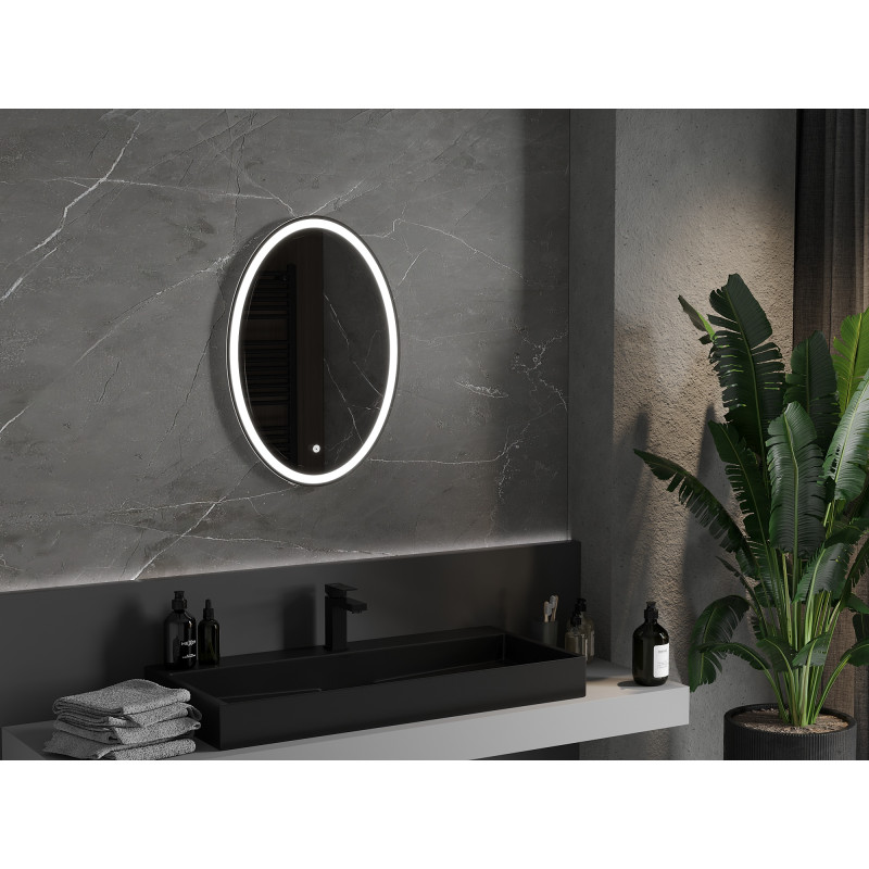 Mexen Elz lustro łazienkowe podświetlane 50 x 70 cm, LED 6000K, antypara - 9802-050-070-611-00