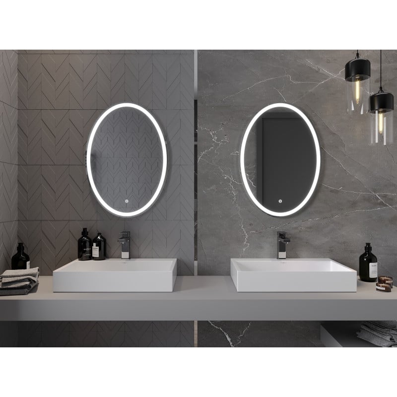 Mexen Elz specchio da bagno retroilluminato 50 x 70 cm, LED 6000K, antiappannamento - 9802-050-070-611-00