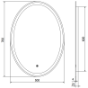 Mexen Elz beleuchteter Badezimmerspiegel 50 x 70 cm, LED 6000K, Antibeschlag - 9802-050-070-611-00