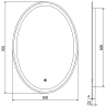 Mexen Elz lustro łazienkowe podświetlane 50 x 70 cm, LED 6000K, antypara - 9802-050-070-611-00