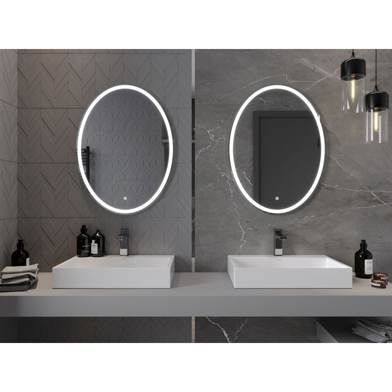 Mexen Elz miroir de salle de bain éclairé 60 x 80 cm, LED 6000K, antibuée - 9802-060-080-611-00