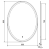 Mexen Elz miroir de salle de bain éclairé 60 x 80 cm, LED 6000K, antibuée - 9802-060-080-611-00