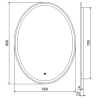 Mexen Elz verlichte badkamer spiegel 60 x 80 cm, LED 6000K, anti-condens - 9802-060-080-611-00