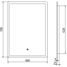 Mexen Navia illuminated bathroom mirror 50 x 70 cm, LED 6000K, anti-fog - 9803-050-070-611-00