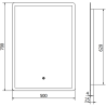 Mexen Navia miroir de salle de bains éclairé 50 x 70 cm, LED 6000K, anti-buée - 9803-050-070-611-00