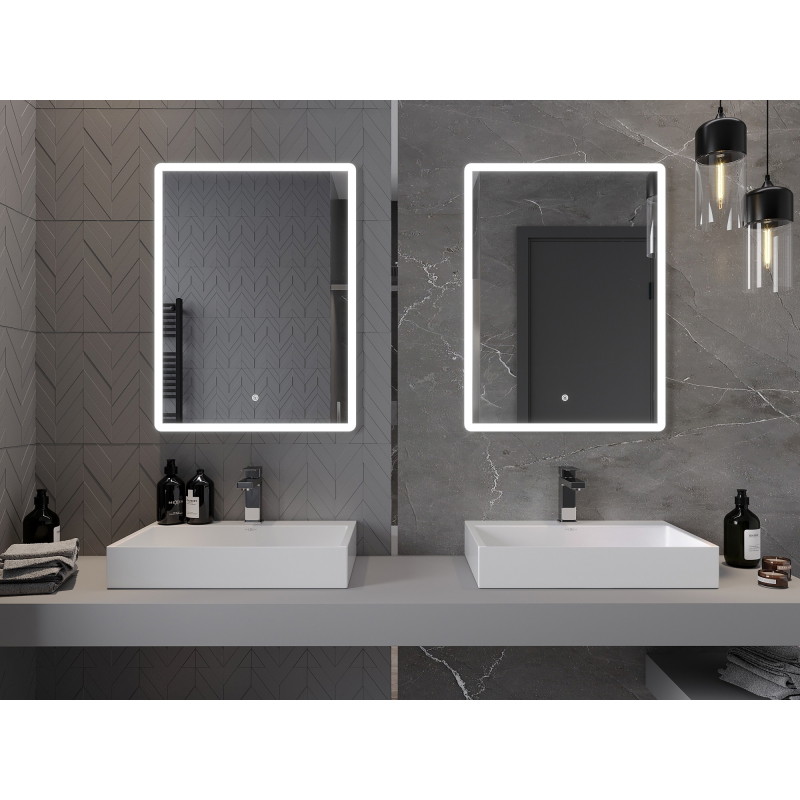 Mexen Navia miroir de salle de bain éclairé 60 x 80 cm, LED 6000K, anti-buée - 9803-060-080-611-00