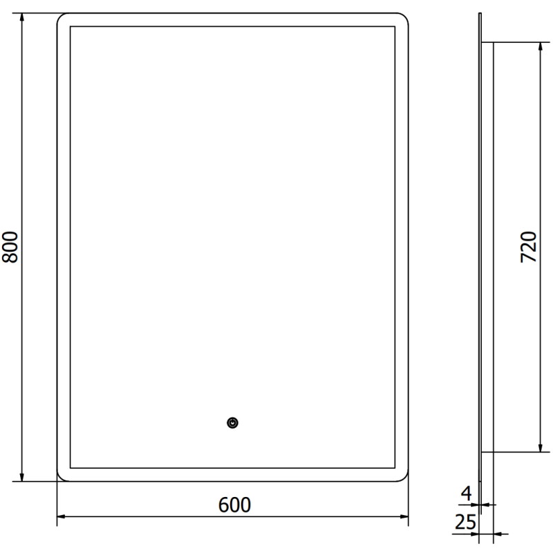 Mexen Navia miroir de salle de bain éclairé 60 x 80 cm, LED 6000K, anti-buée - 9803-060-080-611-00