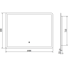 Mexen Navia verlichte badkamer spiegel 100 x 80 cm, LED 6000K, antivries - 9803-100-080-611-00